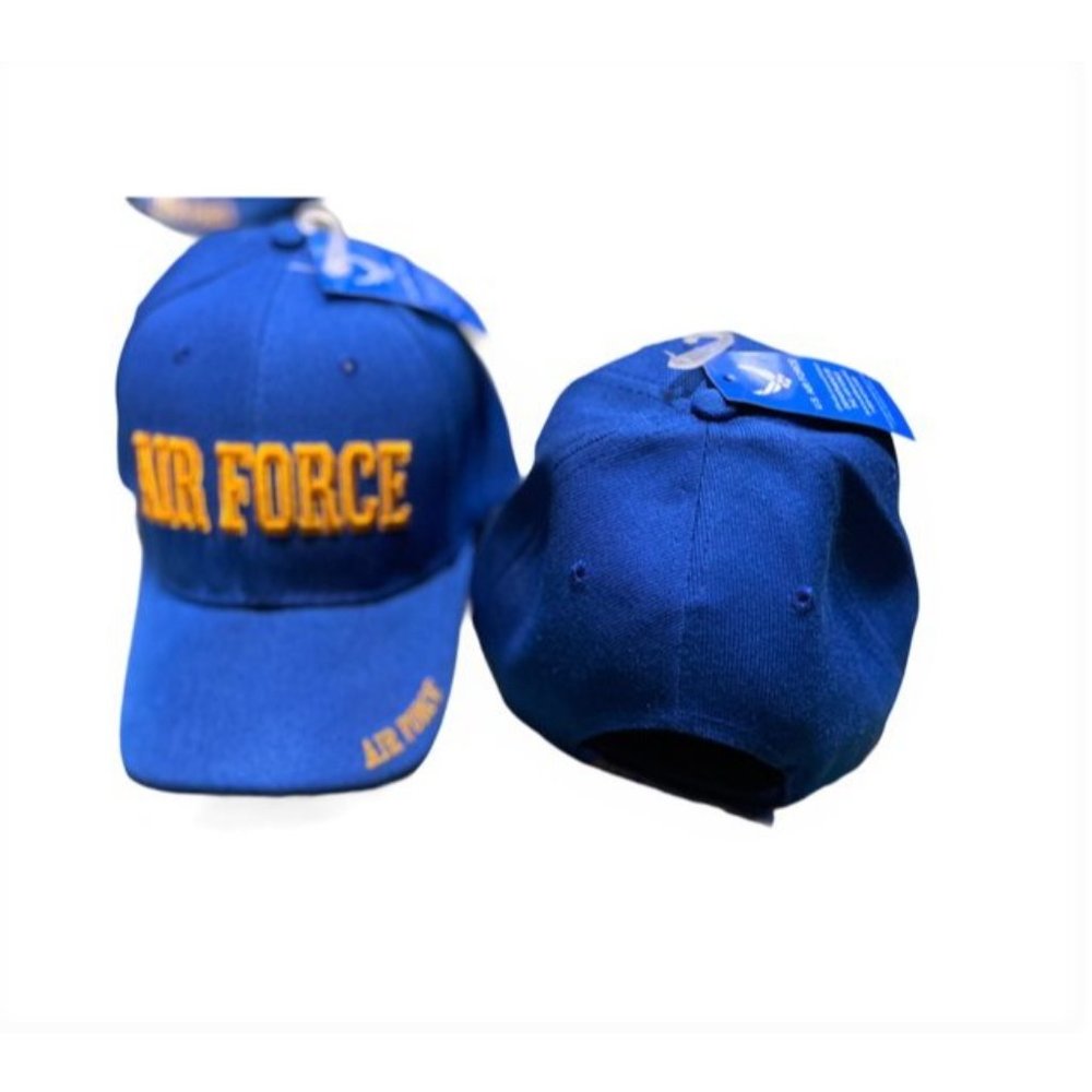 USA Air Force Script Baseball Hat Blue Adjustable - Velcro New